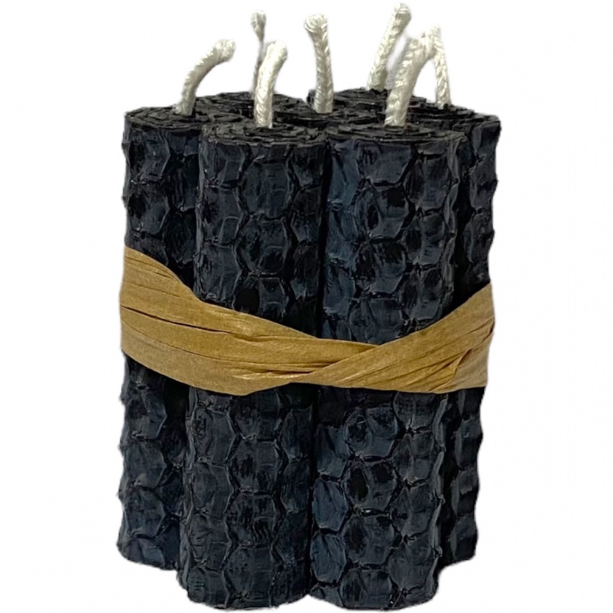 Black - Beeswax Mini Spell Candles